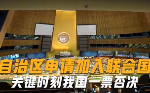 站在107国对立面？自治区申请加入联合国，关键时刻我国一票否决