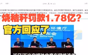 官方回应185人烧秸秆被罚1.78亿 扣拨地方财政资金 对农民无实际处罚