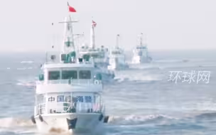 中国海警舰艇编队在我钓鱼岛领海巡航