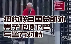 纽约联合国总部附近突发！男子枪顶下巴与警方对峙，联合国大楼被封锁