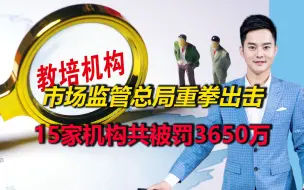 校外培训乱象丛生，引监管出“重拳出击”，15家机构共被罚3650万