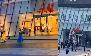 酷！两女生在H&M门店外跳起新疆舞 还送路人棉花 网友怒赞！
