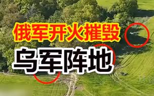 俄军开火摧毁乌军阵地！自行榴弹炮隐藏树林火力全开，乌阵地装备燃烧浓烟滚滚