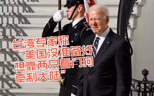 台湾专家称“美国没准备好 想靠两只看门狗牵制大陆”