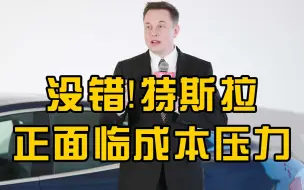 马斯克承认特斯拉面临成本压力，未来或暂时以涨价应对