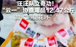 汪汪队立奇功！“云一”协查毒品12.47公斤，加“鸡腿花环”！