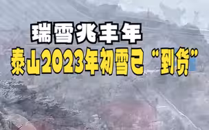 瑞雪兆丰年！泰山2023年初雪已“到货”