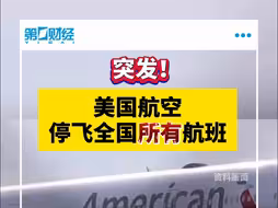 突发！美国航空停飞全国所有航班