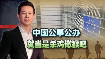 中国公事公办，欧盟就说报复来了，那就当是杀鸡儆猴吧