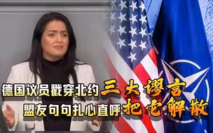 德国议员戳穿北约三大谬言 盟友句句扎心直呼把它解散