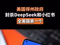 美国得州政府封杀DeepSeek和小红书，全美国第一个