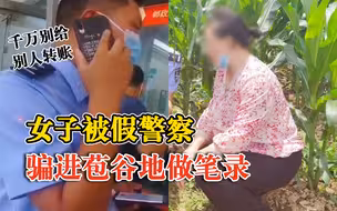 好险！女子被假警察骗进苞谷地做笔录，老公连打32个电话才找到人