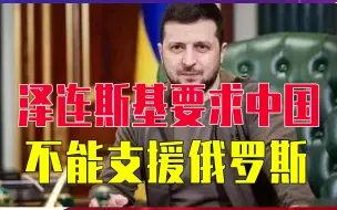 管到中国头上，王毅主任访俄，泽连斯基要求中国：不能支援俄罗斯