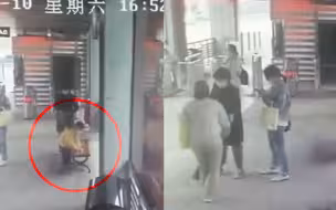 公交站座椅有水孕妇无法坐下 6岁男孩这一举动让网友大赞暖男