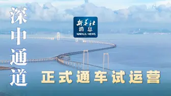 新华社消息｜深中通道，正式通车试运营！