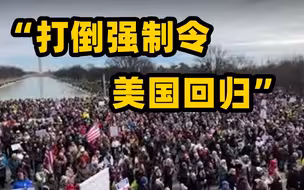 “打倒强制令：美国回归” 数万反疫苗者在美国华盛顿特区举行游行示威