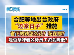 合肥等地出台政府“过紧日子”措施，专家解读：省下的钱怎么花？花在哪？