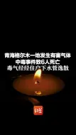 青海格尔木一地发生有害气体中毒事件致6人死亡，毒气经住户下水管逸散
