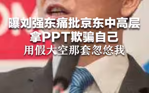 曝刘强东痛批京东中高层  拿PPT欺骗自己 用假大空那套忽悠我