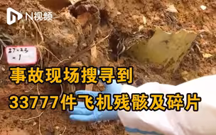 事故现场搜寻到33777件飞机残骸及碎片，并找到新的视频