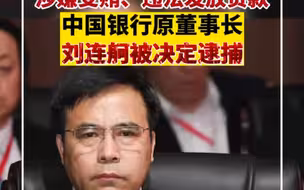 涉嫌受贿、违法发放贷款，中国银行原董事长被决定逮捕