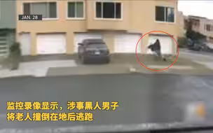 泰国老人在美国被一黑人男子推倒致死