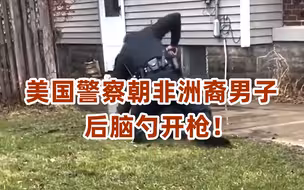 美国警察朝非洲裔男子后脑勺开枪！