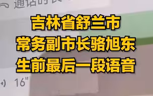 舒兰常务副市长最后的语音在布置工作