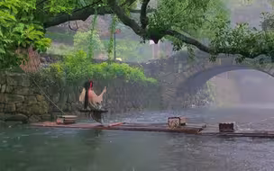 “有 人 等 烟 雨  ， 有 人 怪 雨 急”