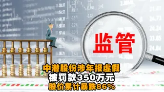 中潜股份涉年报虚假被罚款350万元