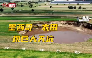 墨西哥一农田现巨大天坑