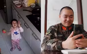 “爸爸爸爸 你从监控里跳出来跟我玩儿呀”