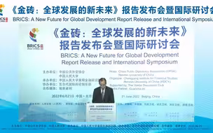 吴海龙：国际形势复杂多变，金砖国家更需团结