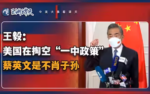 王毅：美国在掏空“一中政策”  蔡英文是不肖子孙