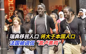 瑞典移民人口将大于本国人口，法国被调侃“高卢黑鸡”