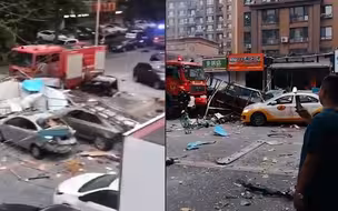 沈阳铁西区一早餐店发生液化气罐爆炸 附近商铺：消防员正救援就炸了