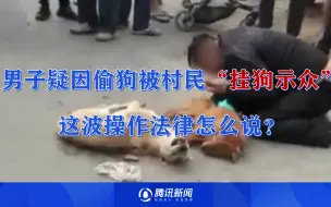 男子疑因偷狗被村民“挂狗示众”，这波操作法律怎么说？