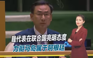 英官员窜访台湾后，我代表在联合国亮明态度，力挺马岛属于阿根廷