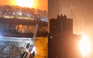 CNN称基辅市中心再传猛烈爆炸 流弹划开夜幕私家车警报声此起彼伏