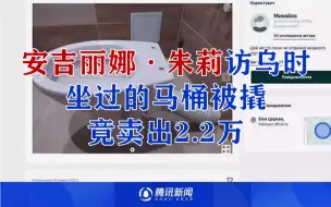离大谱！安吉丽娜·朱莉访乌时坐过的马桶被撬 竟卖出2.2万