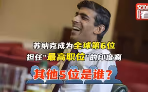 苏纳克成全球第6位“职位最高”印度裔 还有谁？