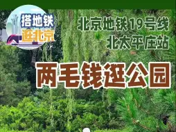 搭地铁逛北京｜北三环边，两毛钱就能逛精致公园