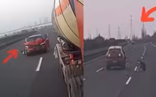 高速追尾，司机突然“跳车”吓得乘客跟着跳：以为车要爆炸了