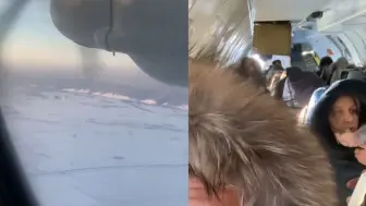 俄客机高空飞行中舱门突然打开：行李帽子被吹走 机上旅客瑟瑟发抖
