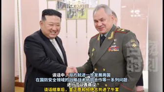 金正恩邀请绍伊古到朝鲜劳动党中央本部大楼共进午宴