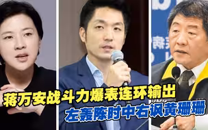蒋万安战斗力爆表连环输出，左轰陈时中右讽黄珊珊