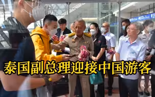 首批中国游客抵达泰国  泰国副总理赴机场迎接