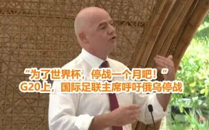 为了世界杯，停战一个月吧！G20上，国际足联主席呼吁俄乌停战
