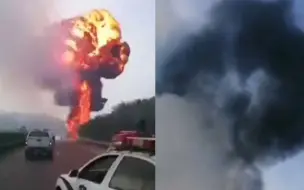 现场！四川泸州蓉遵高速一货车自燃腾起“蘑菇云” 现已恢复通行