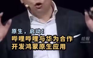 原生，启动！哔哩哔哩与华为达成合作，启动鸿蒙原生应用开发